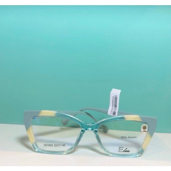 Óculos de Grau Feminino Acetato Azul VLF3509 c3 